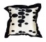 PILLOW-Square Cream/Black Polka Dots