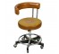 CHAIR-Dentist's Orange Chair Curved Back/On Wheels
