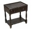 NIGHT STAND-Distressed Brown/Undershelf/2 Pull Drawer