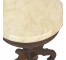 SIDE TABLE- Round Faux Marble Top W/Wood Base