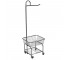 CART-Chrome Laundry Cart W/Hang Bar/On Wheels