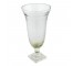 VASE-Faceted Glass/Urn Shape W/Pedestal Base