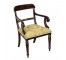 ARM CHAIR-19th Century English Regency Style Desk Chair/Gold Accents