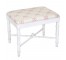 BENCH-Vanity/White Bamboo Frame W/Upholstered Seat