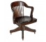 CHAIR-Arm/Bank of England Slat Back Swivel On Wheels