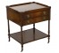 TABLE-Side/2 Drawer W/Under Shelf/Lip Along Top Edge