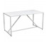 TABLE-White High Gloss W/ White Metal Base