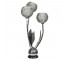 LAMP-Chrome Table/ Tulip Lamp/3 Upward Facing Bulbs