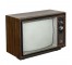 TELEVISION-Vintage GE Television-Wood Grain W/Silver & Black Accents