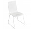 SIDE CHAIR-White Plastic W/White Metal Legs