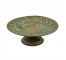 CAKE STAND-BRASS-LEAF RIM W/HOLES