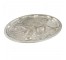 TRAY-Sliver Color/Oval Shape W/Leaf Imprint-