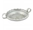 BOWL-Decorative-Silver Colored Embossed Fruit Tray