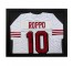 FOOTBALL JERSEY-White #10 "ROPPO" In Black Frame