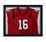 FOOTBALL JERSEY-Red #16 W/White & Black Detail-In Black Frame