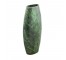 VASE- Tall Dark Green Aluminum Leaf