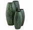 VASE-MediumTall Dark Green Aluminum Leaf