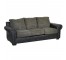 SOFA-Oversized/Leather Nailhead Frame W/Upholstered Cushions