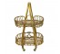 WINE TROLLY-BAMBOO-2 TIER-CASTORS