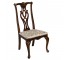 CHAIR-Dining/Chippendale Side-Carved Splat w/Upholstered Seat