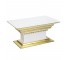 TABLE-Coffee-Capitol Inspired-White W/Gold Leaf