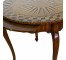 TABLE-Round Occasional W/Checkerboard Edge & Center Star Inlay