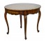 TABLE-Round Occasional W/Checkerboard Edge & Center Star Inlay