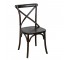 CHAIR-Cross Back Bistro Chair/Dark Brown