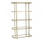 Bookcase-Gold Frame W/Glass Shelves