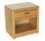 NIGHT STAND-Single Blonde Wood (1)Drawer W/Under Cubby