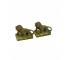 BOOKEND-Brass Lions-Green Marble (Pair)