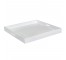 TRAY-Square White Lacquer W/Inset Handles