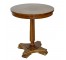 END TABLE-Traditional Round W/Pedstal Base (4) Scrolled Feet