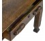 LIBRARY TABLE-Fluted Straight Leg W/2 Drawers (Shell Drawer Pull)