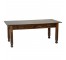 LIBRARY TABLE-Fluted Straight Leg W/2 Drawers (Shell Drawer Pull)