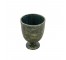 CHALICE-Metal Painted Black & Green W/Gold Accents