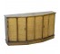 CONSOLE-6 Panel Rattan Front. 2 Doors W/Storage Underneath