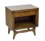 NIGHT STAND-MCM Walnut-Single Drawer W/Cubby