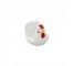Ceramic White Chicken W/Red Head Feathers & Yellow Beak