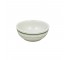 BOWL/Diner Soup Bowl White W/Green Stripe