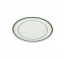 PLATE-Diner Salad Plate White W/Green stripes