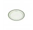 SAUCER-Diner Coffee Cup Saucer White W/Green Stripe