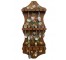 FLATWARE CADDY-Floral Wood/Souvenir Spoons