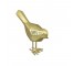 FIGURINE-Gold Metallic Faceted Bird