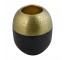 VASE-Oval W/Brass Top & Black Bottom