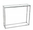 CONSOLE TABLE-Aluminum Frame W/Glass Top