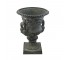 URN-Dark Grey Metal W/Relief Design