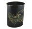 Waste Baset- Black W/Equestrian Scene & Gold Details