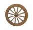 FANCY WAGON WHEEL-Small Stained Wood/Ornate Spindles