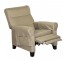 CHAIR-Recliner Khaki W/White Piping